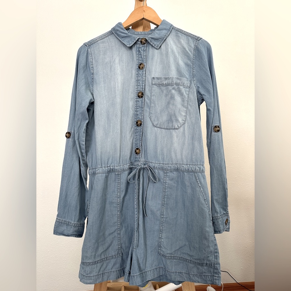Western boho denim romper - Sz Medium